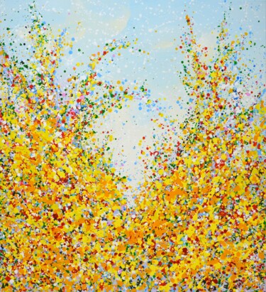 Painting titled "Wealth of Autumn." by Iryna Kastsova, Original Artwork, Acrylic Mounted on Wood Stretcher frame