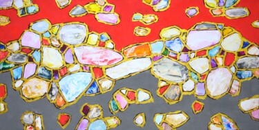 Painting titled "Favorite gems." by Iryna Kastsova, Original Artwork, Acrylic Mounted on Wood Stretcher frame