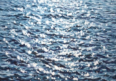 Painting titled "Ocean magic" by Iryna Kastsova, Original Artwork, Acrylic Mounted on Wood Stretcher frame