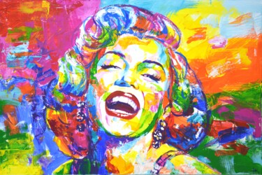 "Marilyn Monroe 6" başlıklı Tablo Iryna Kastsova tarafından, Orijinal sanat, Akrilik Ahşap Sedye çerçevesi üzerine monte edi…