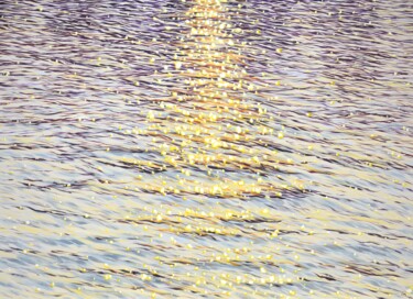 Malerei mit dem Titel "Golden shimmer." von Iryna Kastsova, Original-Kunstwerk, Acryl