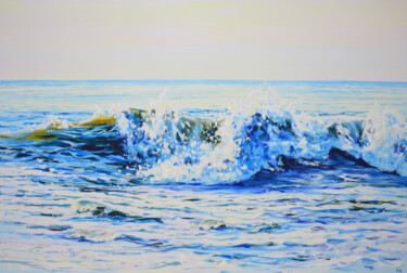 Картина под названием "Affectionate waves" - Iryna Kastsova, Подлинное произведение искусства, Акрил Установлен на Деревянна…