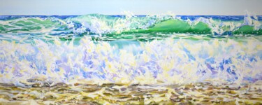 Painting titled "Waves of the ocean…" by Iryna Kastsova, Original Artwork, Acrylic