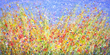 Peinture intitulée "Summer. Herbs 3" par Iryna Kastsova, Œuvre d'art originale, Acrylique Monté sur Châssis en bois