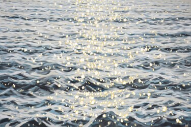 Картина под названием "Pacific Ocean. Ligh…" - Iryna Kastsova, Подлинное произведение искусства, Акрил Установлен на Деревян…