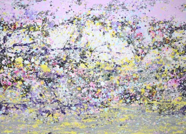 Картина под названием "Subjective landscap…" - Iryna Kastsova, Подлинное произведение искусства, Акрил Установлен на Деревян…