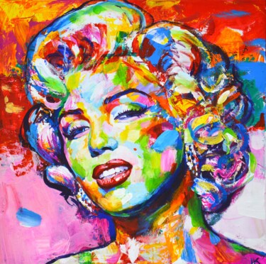 Pintura titulada "Marilyn Monroe 18" por Iryna Kastsova, Obra de arte original, Acrílico Montado en Bastidor de camilla de m…