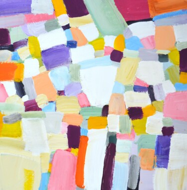 Картина под названием "Abstraction 106" - Iryna Kastsova, Подлинное произведение искусства, Акрил Установлен на Деревянная р…