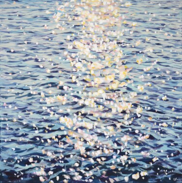 Painting titled "light. Water." by Iryna Kastsova, Original Artwork, Acrylic Mounted on Wood Stretcher frame