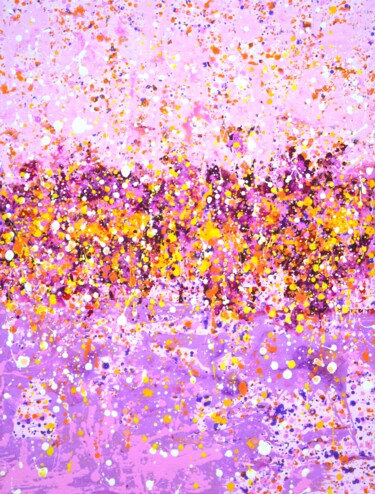 Картина под названием "Pink 6." - Iryna Kastsova, Подлинное произведение искусства, Акрил Установлен на Деревянная рама для…