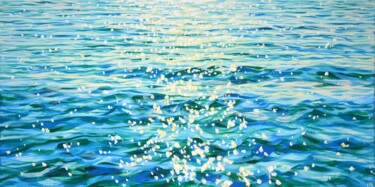 Картина под названием "Fabulous gentle sea." - Iryna Kastsova, Подлинное произведение искусства, Акрил Установлен на Деревян…