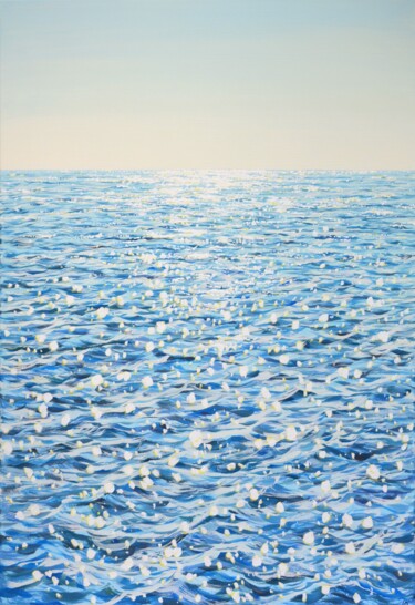 Malerei mit dem Titel "Ocean light 3." von Iryna Kastsova, Original-Kunstwerk, Acryl Auf Keilrahmen aus Holz montiert