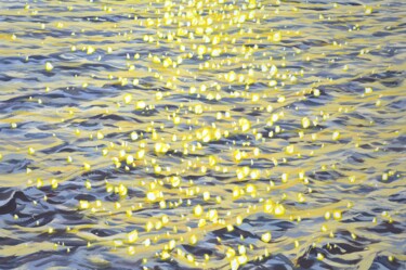Pintura titulada "Glare on the water…" por Iryna Kastsova, Obra de arte original, Acrílico Montado en Bastidor de camilla de…