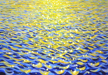 Картина под названием "Magic light 12." - Iryna Kastsova, Подлинное произведение искусства, Акрил Установлен на Деревянная р…