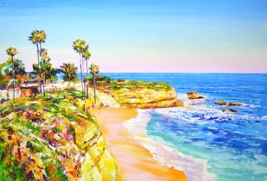 Malerei mit dem Titel "California. Ocean.…" von Iryna Kastsova, Original-Kunstwerk, Acryl Auf Keilrahmen aus Holz montiert