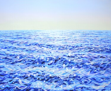 Malerei mit dem Titel "Sky. Ocean. Light ." von Iryna Kastsova, Original-Kunstwerk, Acryl Auf Keilrahmen aus Holz montiert