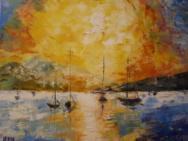 Картина под названием "sunrise" - Irena, Подлинное произведение искусства, Масло