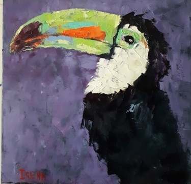 Painting titled "Toucan Jefri" by Irena, Original Artwork, Oil