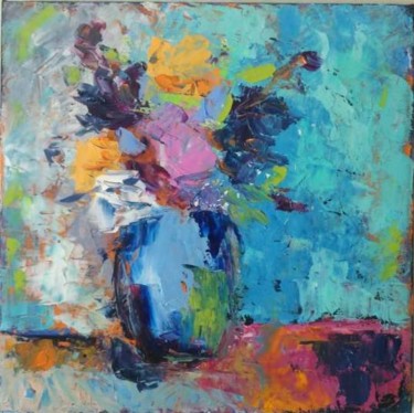 Картина под названием "Summer Flowers" - Irena, Подлинное произведение искусства, Масло