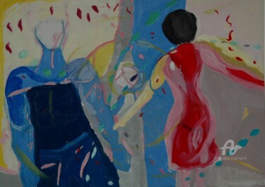 Malarstwo zatytułowany „Tentative dans l'in…” autorstwa Isa B., Oryginalna praca, Akryl
