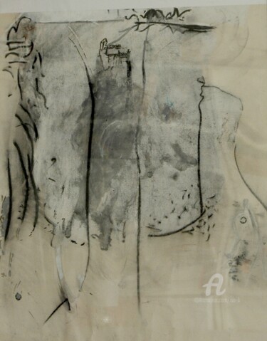 Картина под названием "Zen" - Isa B., Подлинное произведение искусства, Чернила