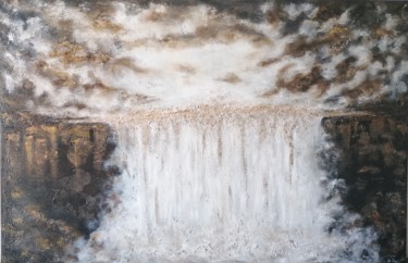 Peinture intitulée "Stormy evening" par Isabelle Colson, Œuvre d'art originale, Acrylique