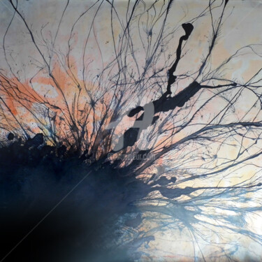 Peinture intitulée "Noeuds(rones)" par Isabelle Dantrègue, Œuvre d'art originale, Encre