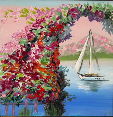 Painting titled "Summer time" by Isa Elixir, Original Artwork, Oil