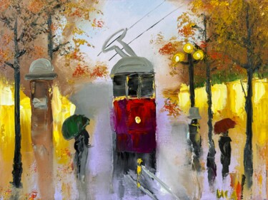 Картина под названием "Autumn jazz" - Isa Elixir, Подлинное произведение искусства, Масло