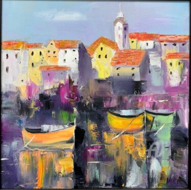 Painting titled "Montenegro. Budva" by Isa Elixir, Original Artwork, Oil