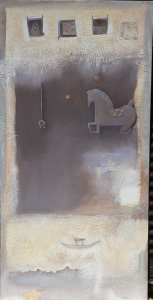 Malerei mit dem Titel "Destin3" von Isa Feroe, Original-Kunstwerk, Öl