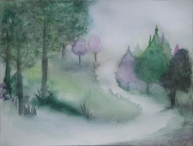 Painting titled "Douceur" by Isa-Isarielle, Original Artwork, Watercolor