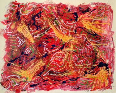 Картина под названием "N° 70.36 Prodige" - Isa-L, Подлинное произведение искусства, Акрил Установлен на Деревянная рама для…