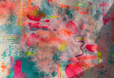Malarstwo zatytułowany „Coral Blaze: A Symp…” autorstwa Isa Wulfers, Oryginalna praca, Akryl