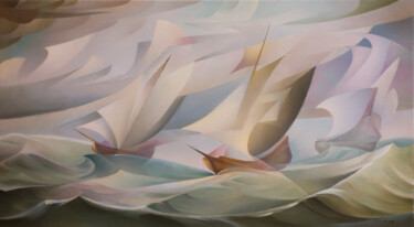Картина под названием "Start In New Worlds" - Isaac Feldman, Подлинное произведение искусства, Масло Установлен на Деревянна…