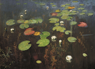 Painting titled "Nénuphar" by Isaac Levitan, Original Artwork, Oil