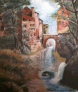 Pintura intitulada "Ponte" por Isabel Alfarrobinha, Obras de arte originais