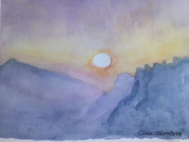 Painting titled "Luz" by Isabel Alfarrobinha, Original Artwork, Watercolor