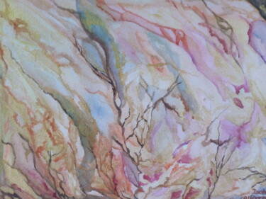 Painting titled "Chamas" by Isabel Alfarrobinha, Original Artwork, Watercolor