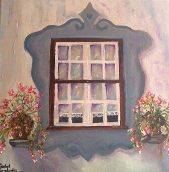 Pintura titulada "JANELA / WINDOW" por Isabel Alfarrobinha, Obra de arte original, Oleo