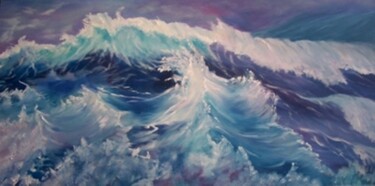 Painting titled "TEMPESTADE I" by Isabel Alfarrobinha, Original Artwork, Oil