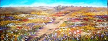 Painting titled "Primavera" by Isabel Alfarrobinha, Original Artwork, Oil