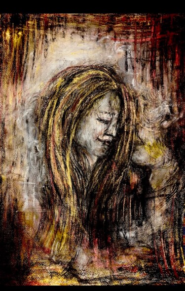 Картина под названием "The kiss ( Amelie c…" - Isabel Ferrer, Подлинное произведение искусства, Акварель