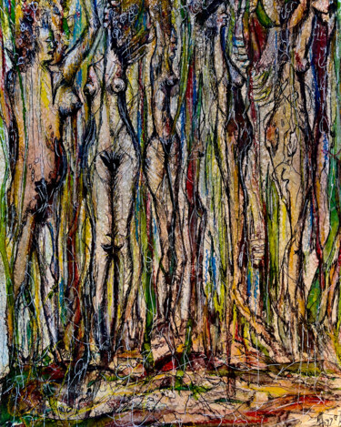 Картина под названием "woman’s collection" - Isabel Ferrer, Подлинное произведение искусства, Акварель