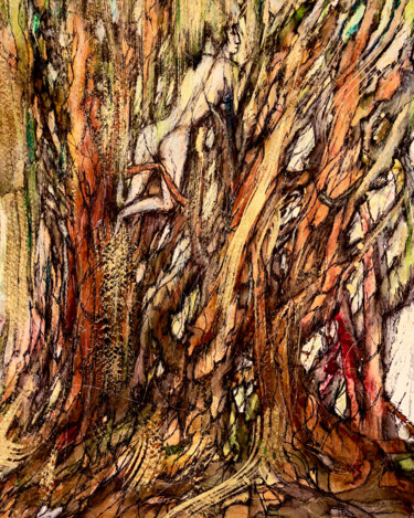 Картина под названием "The Jungle" - Isabel Ferrer, Подлинное произведение искусства, Акварель
