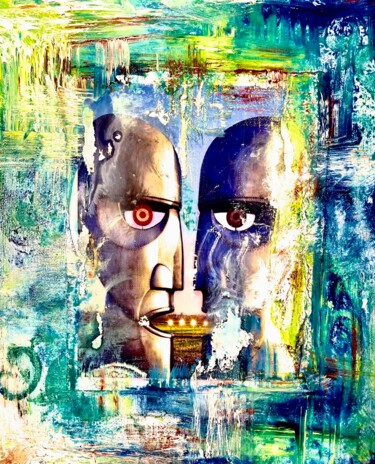 Painting titled "My Pink Floyd" by Isabel Ferrer, Original Artwork, Collages