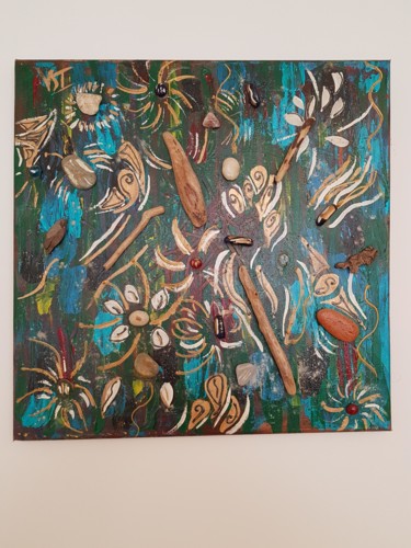 Malerei mit dem Titel "Tableau 9" von Isabel Herrera, Original-Kunstwerk, Acryl