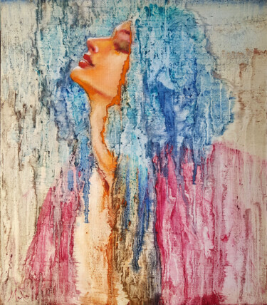 Malerei mit dem Titel "Le bon profil" von Isabel Mahe, Original-Kunstwerk, Öl