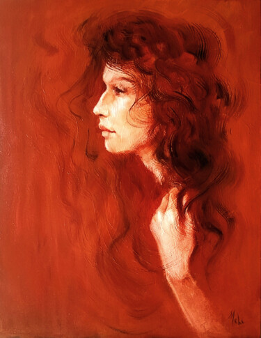 Картина под названием "Effigie" - Isabel Mahe, Подлинное произведение искусства, Масло Установлен на Деревянная рама для нос…
