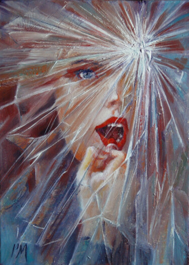 Картина под названием "Lipstick" - Isabel Mahe, Подлинное произведение искусства, Масло Установлен на Деревянная рама для но…
